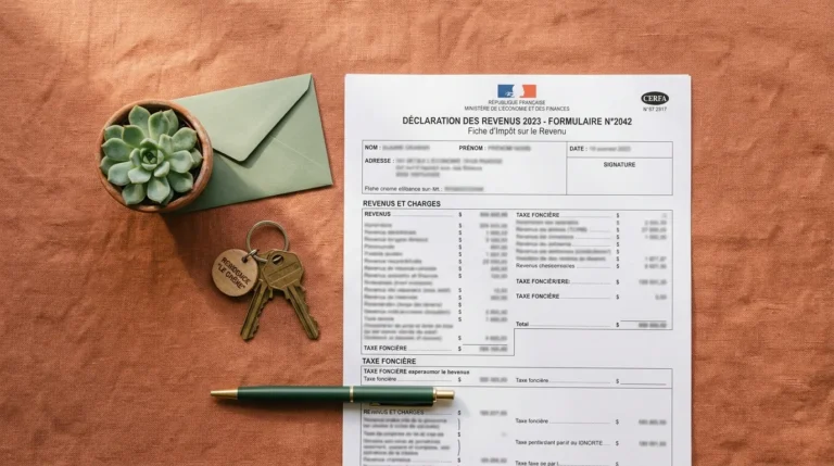 Formulaire 2042 déclaration d'impôts immobilier avec cases revenus fonciers 2026