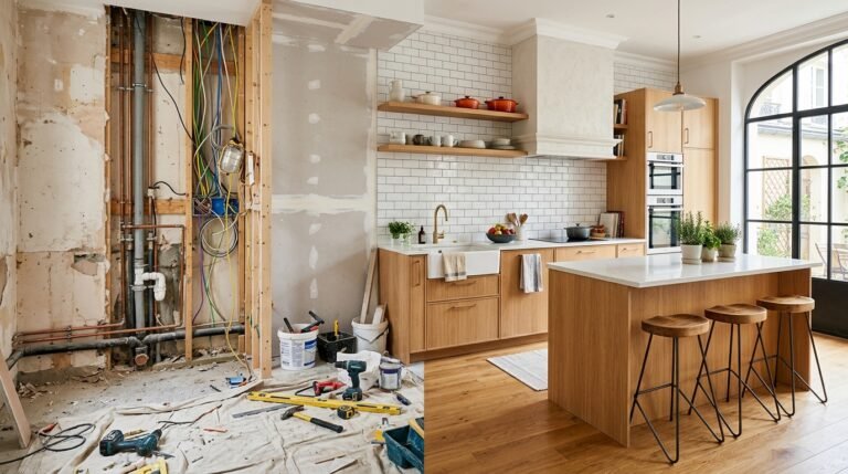 Rénovation de cuisine complète avant après avec budget