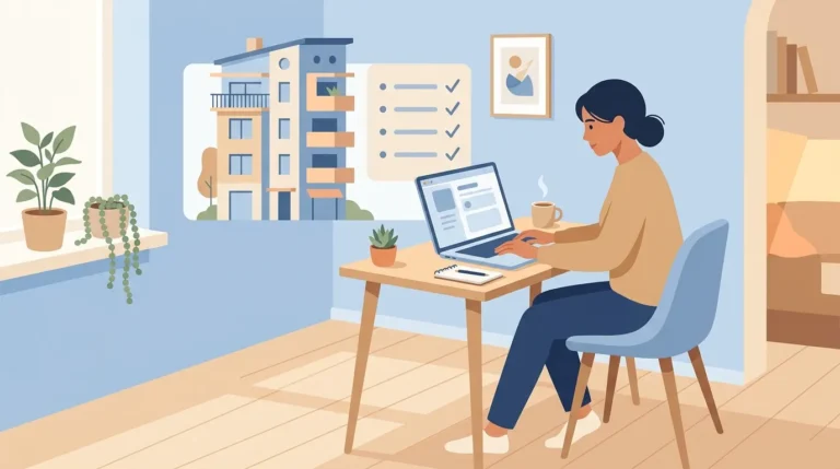 Salarié consultant la plateforme AL'in d'Action Logement pour candidater à un logement social
