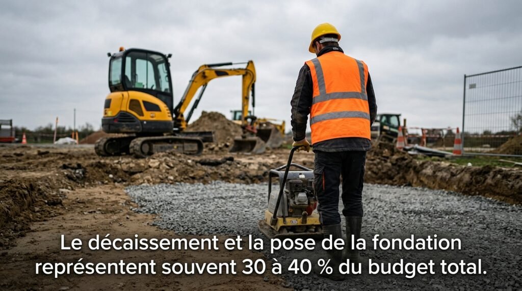 Terrassement et décaissement avant pose d'une allée Daniel Moquet