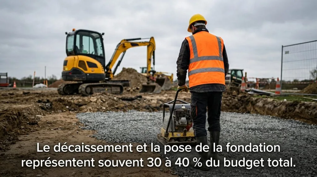 Terrassement et décaissement avant pose d'une allée Daniel Moquet