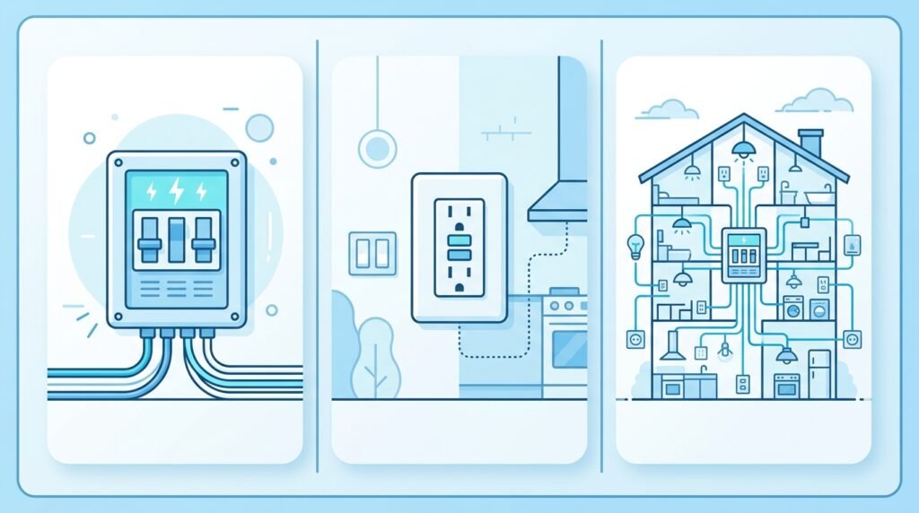 Comparaison des niveaux de rénovation électrique : mise en sécurité, partielle et complète