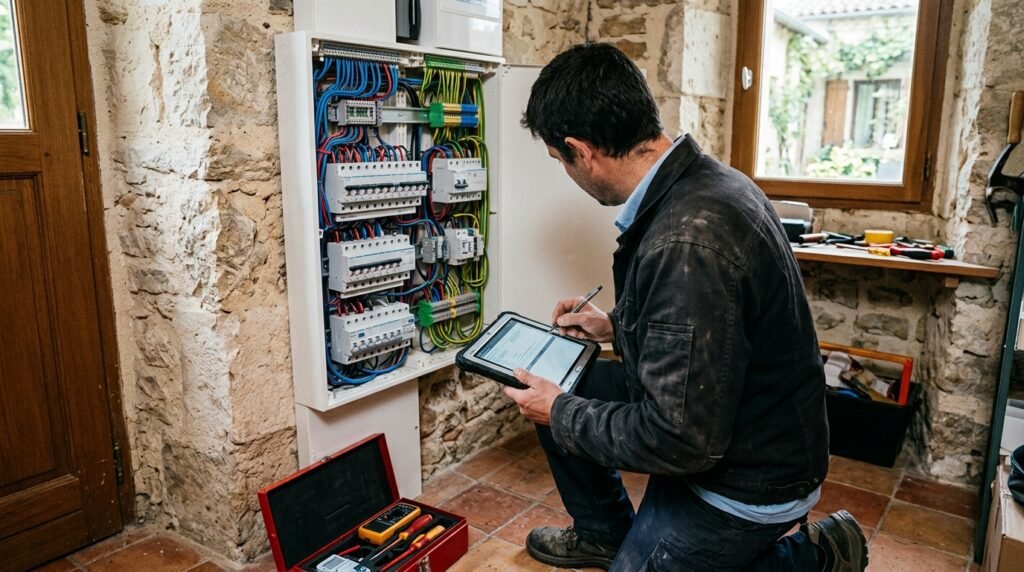Contrôle de conformité électrique pour l'obtention de l'attestation Consuel