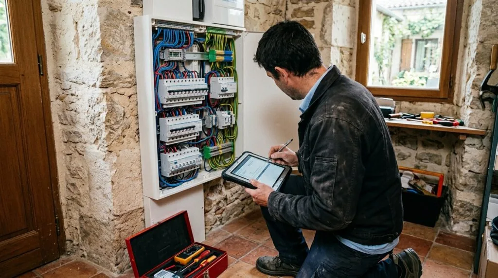 Contrôle de conformité électrique pour l'obtention de l'attestation Consuel