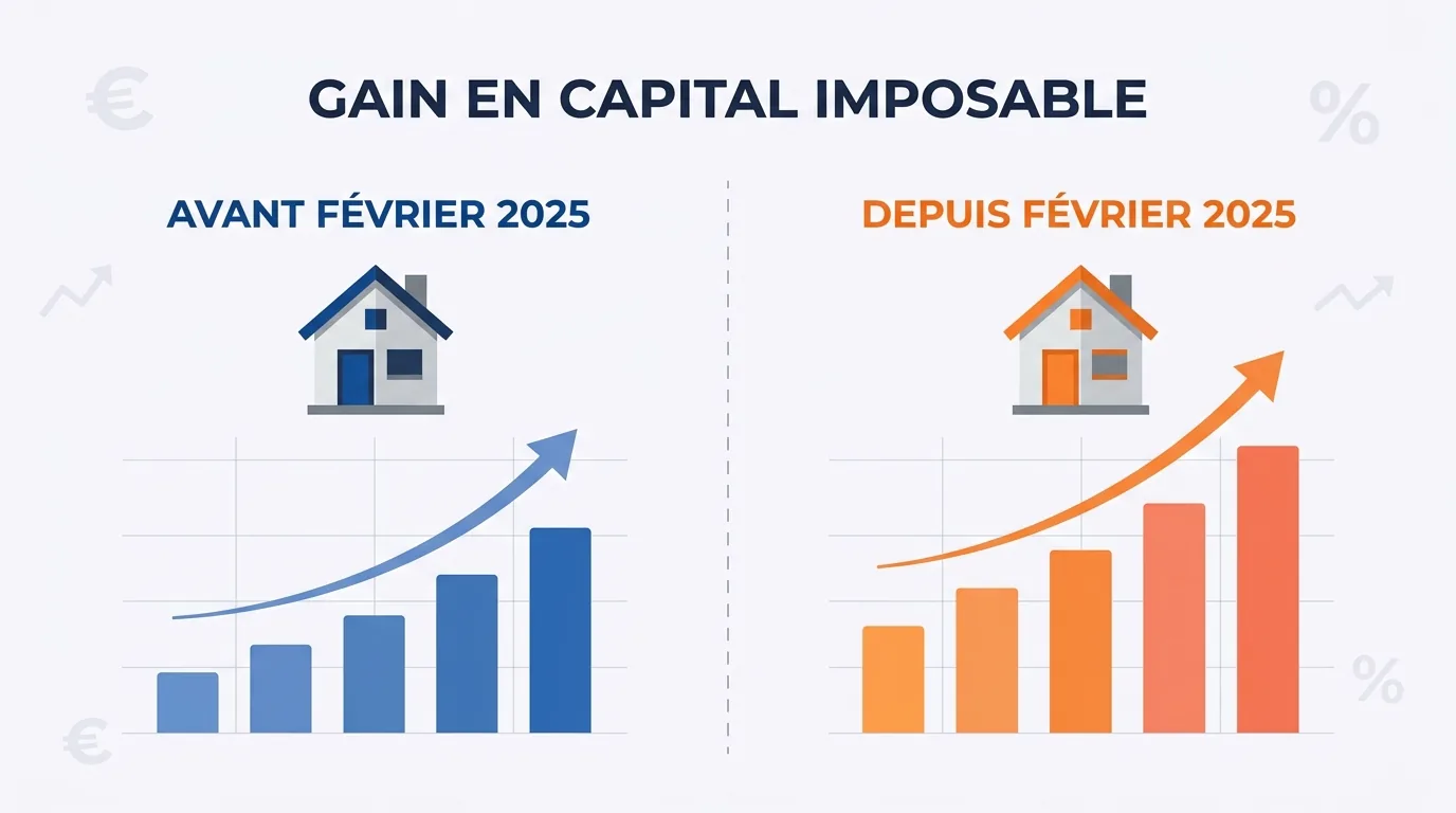 Comparaison avant/après réforme 2025 de la plus-value LMNP