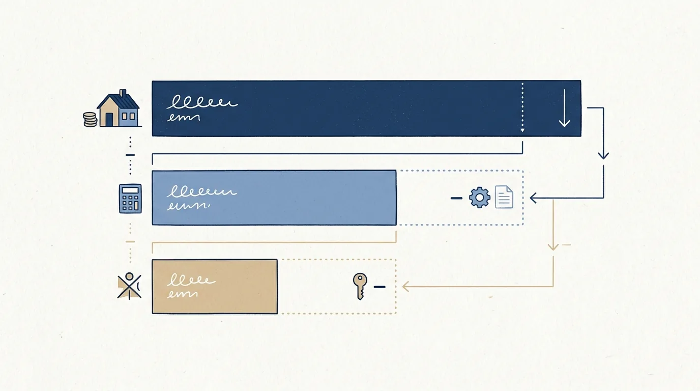 Illustration comparant rentabilité brute nette et nette-nette d'un investissement locatif